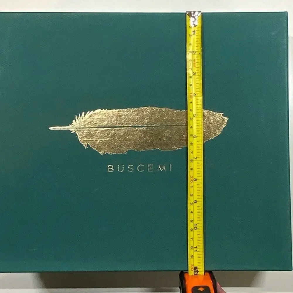 Buscemi | Shoe Box & 2 Dust Bags | Green | 14 W x 12 H x 5.25 D Inch